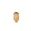 Valve coupling 35 bar, series 14 for single side shut-off in brass, male thread BSPT 1/4"